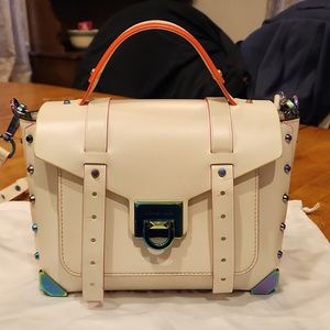 Michael Kors medium Manhattan white handbag